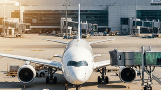 avião parado no aeroporto