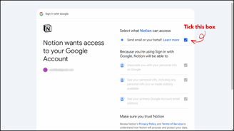 Notion Gmail Access Request