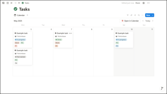 Notion Weekly Calendar View