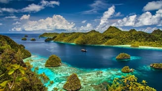 Vista panorâmica da bela Ilha Tidung em Mil Ilhas, Kepulauan Seribu
