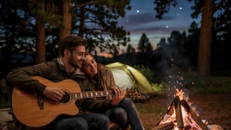 couple camping