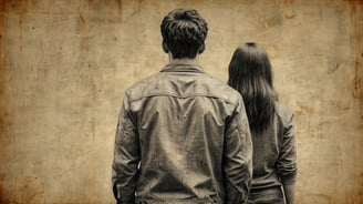 a man and woman standing next to each other