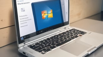 A black HP printer is positioned on a metal shelf in a storage area. The printer has opened compartments and trays, with an additional tray containing some white paper loaded into it. The surroundings include other electronic devices and boxes on the same and nearby shelves.