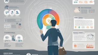 A graphic with text reading 'Exploring Opportunities for D2C Startups in the Post-COVID-19 World.' It features a target with an arrow, a computer monitor displaying an upward graph, a calendar, a rocket icon, and a clipboard with colorful sticky notes.