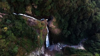 Kholakham Chagey Falls Drone View