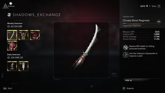 Ornate Bone Naginata legendary weapon in Assassin’s Creed Shadows