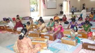 Mataji Laxmi harmonium performance