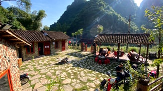 Morning at the homestay in Ban Gioc