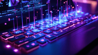a laptop keyboard with a computer keyboard and a keyboard