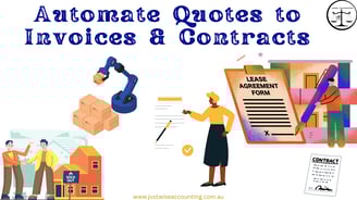 Automate quotes to invoices and contracts with JustWise Accounting. Streamline your workflow efficie
