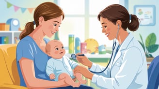 a doctor examining a baby's heartbeat