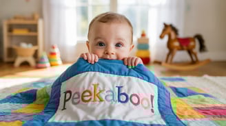 a baby is laying on a blanket