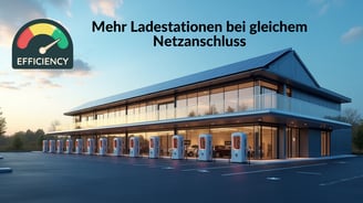 Bürogebäude mit Ladestationen