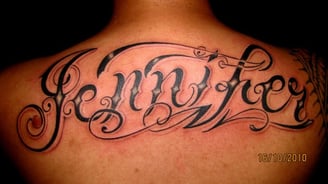 lettering script tattoo carl cocker  melbourne brisbane sydney perth 