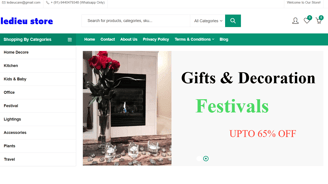 E commerce store website designed and maintained by ledieuweb.in