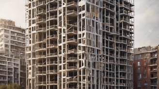 a bridge over a body of water under a blue bridge