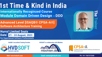 Software Architecture Training iSAQB CPSA-A, Domain Driven Design in India in August 2023