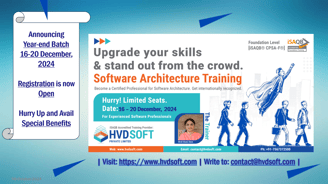 December 2024, iSAQB CPSA-FL, Software Architecture Training Foundation Level by HVDSOFT Pvt. Ltd.