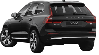 Volvo modelo XC60, preto, visto de trás