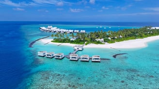 Jumeirah Olhahali Island Maldives drone view 2