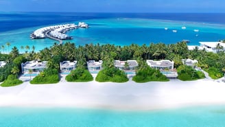 Jumeirah Olhahali Island Maldives drone view 1