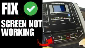 a person on a treadmill with the words fix screen not working