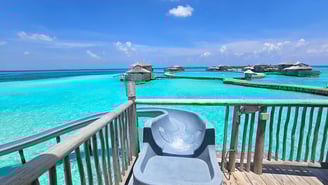 Soneva Jani overwater villa slide