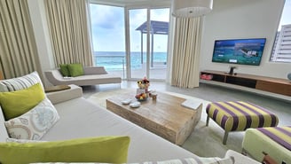 Jumeirah Olhahali Island Maldives overwater villa living