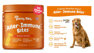 BOOST THE IMMUNE SYSTEM Zesty Paws Allergy Immune Bites 