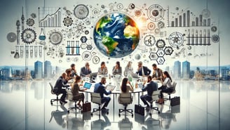 scientists, business people, policy makers collaborating