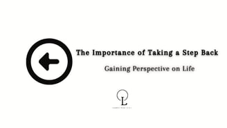 taking a step back - bird's view