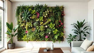 Jardim vertical em apartamento trazendo mais verde e bem-estar ao espaço. Solução criativa para quem