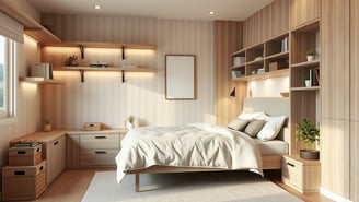 Quarto com organização vertical em casas pequenas: como aproveitar o espaço com estilo e funcionalid