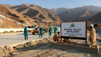 a group of people in blue overall suits and green overalls