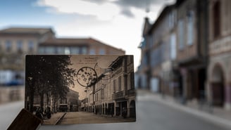 Lisle sur Tarn carte postale ancienne + photo récente