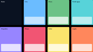 Paleta de cores Ecoaliza