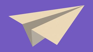 A message sent as a paper plane