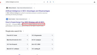 Figuring out search intent and keyword suggestions from Google search result snippets