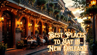 a restaurant with a street scene and a few people sitting at tables