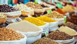 soybeans grains and others symbolizing commodity investing
