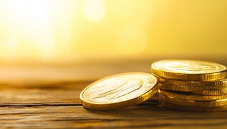 shiny gold coins