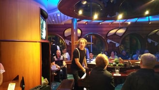 David Curtis Mutter entertains the crowd on Independence of The Seas