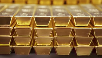 high quality gold bullion bars in multiple stacks