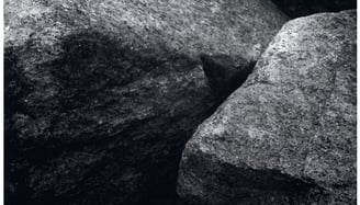 A photograph of boulders. Abstract compostion