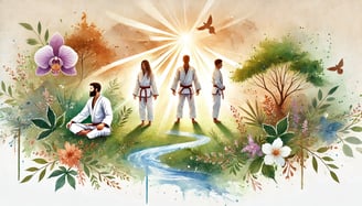 jiu-jitsu fighters at the horizon