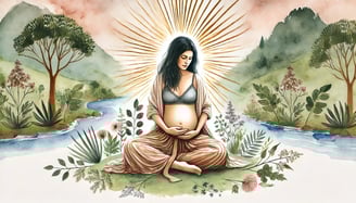pregnant woman sitting on the floor