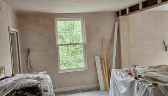 Professional plastering near Worcester for home renovation project by D and N Plastering