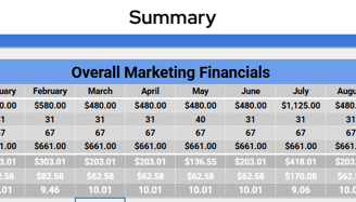 spreadsheet for business