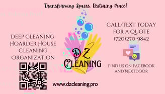 dz cleaning business card