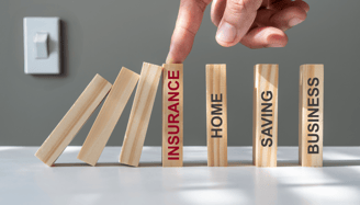 blocks falling but insurance protects the assets